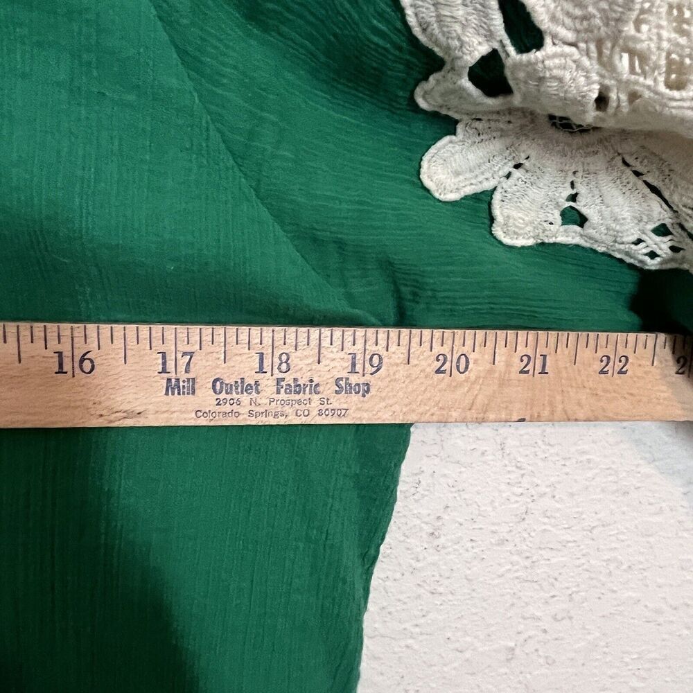 Umgee Shift Dress Women Large Mini Green Crochet Boho Colorful Hippie Retro - Picture 8 of 9